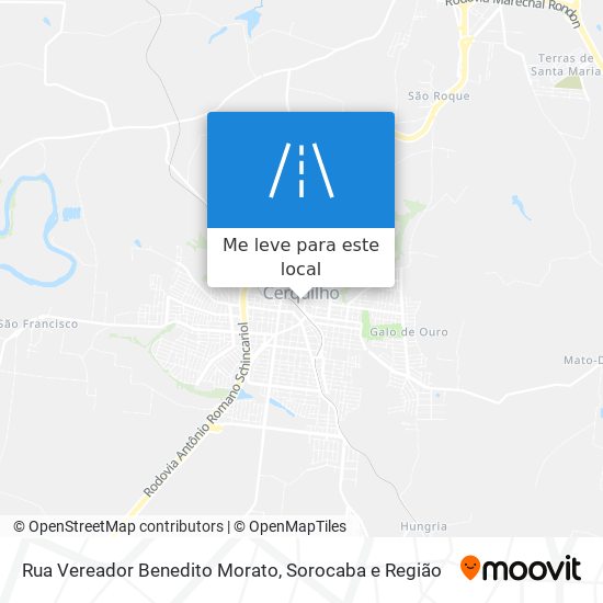 Rua Vereador Benedito Morato mapa