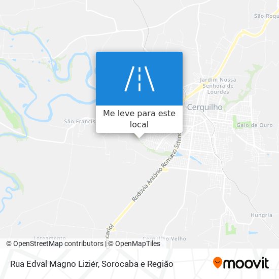 Rua Edval Magno Liziér mapa