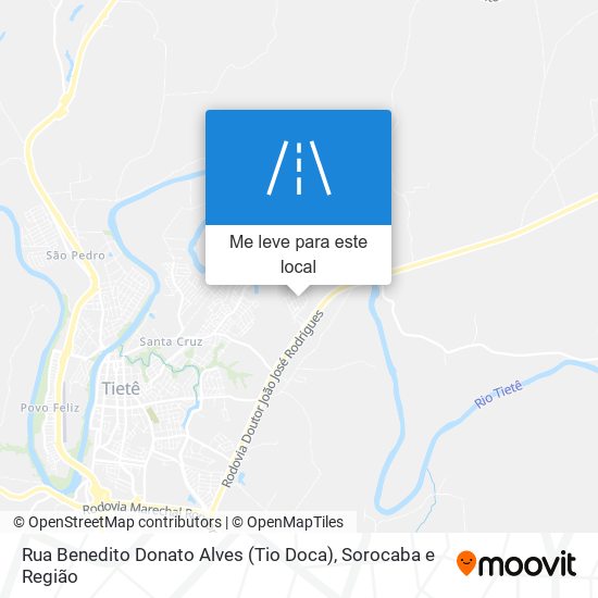 Rua Benedito Donato Alves (Tio Doca) mapa