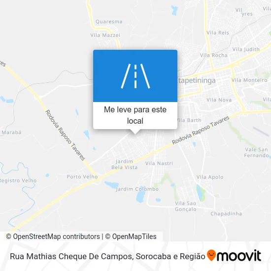 Rua Mathias Cheque De Campos mapa
