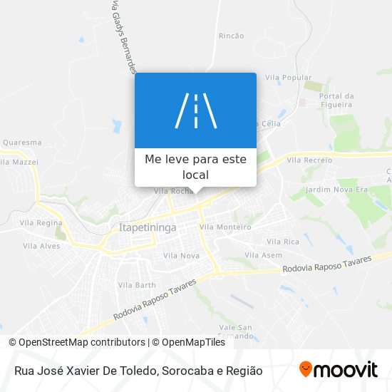 Rua José Xavier De Toledo mapa