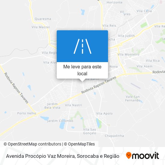 Avenida Procópio Vaz Moreira mapa