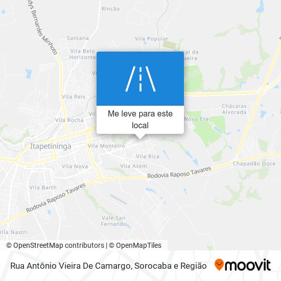 Rua Antônio Vieira De Camargo mapa