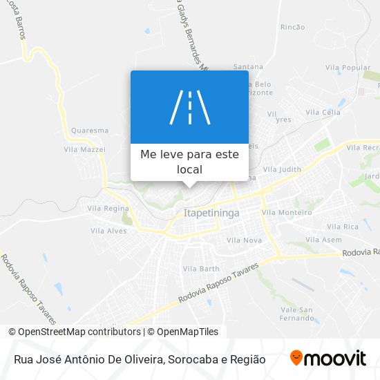 Rua José Antônio De Oliveira mapa