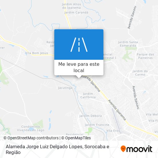 Alameda Jorge Luiz Delgado Lopes mapa