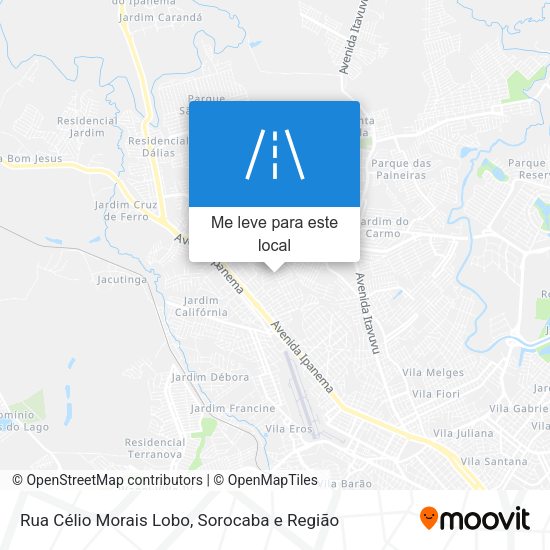 Rua Célio Morais Lobo mapa