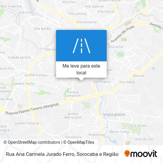 Rua Ana Carmela Jurado Ferro mapa