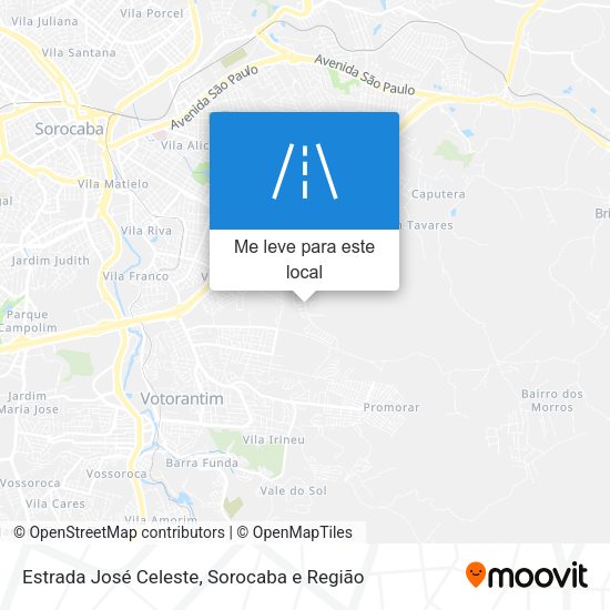 Estrada José Celeste mapa