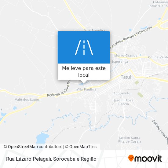 Rua Lázaro Pelagali mapa