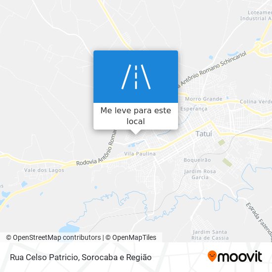 Rua Celso Patricio mapa