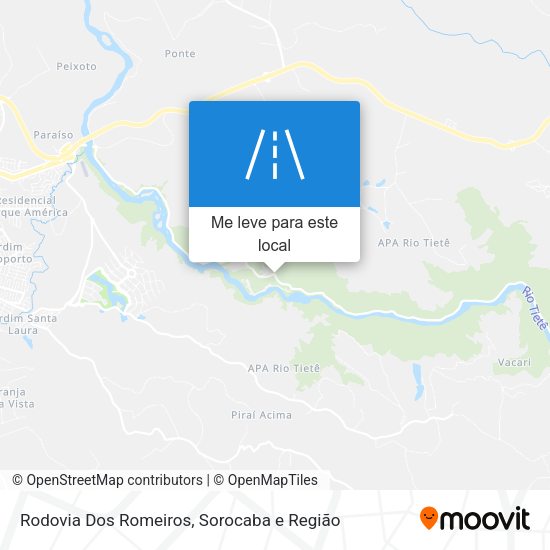 Rodovia Dos Romeiros mapa