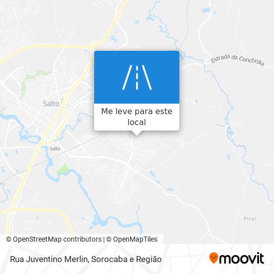 Rua Juventino Merlin mapa