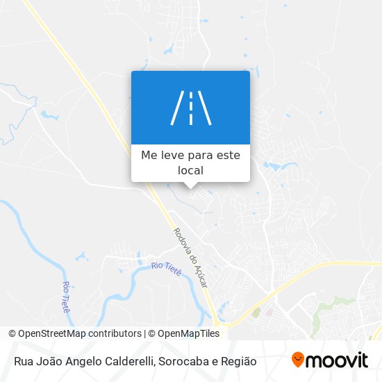 Rua João Angelo Calderelli mapa