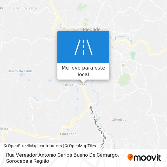 Rua Vereador Antonio Carlos Bueno De Camargo mapa