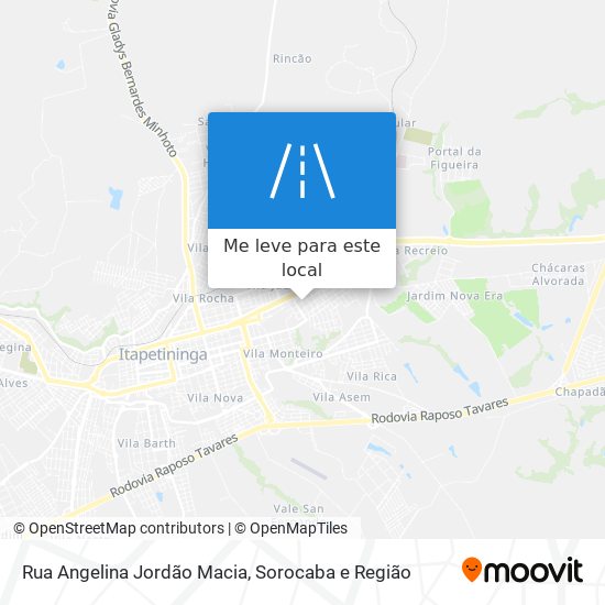 Rua Angelina Jordão Macia mapa