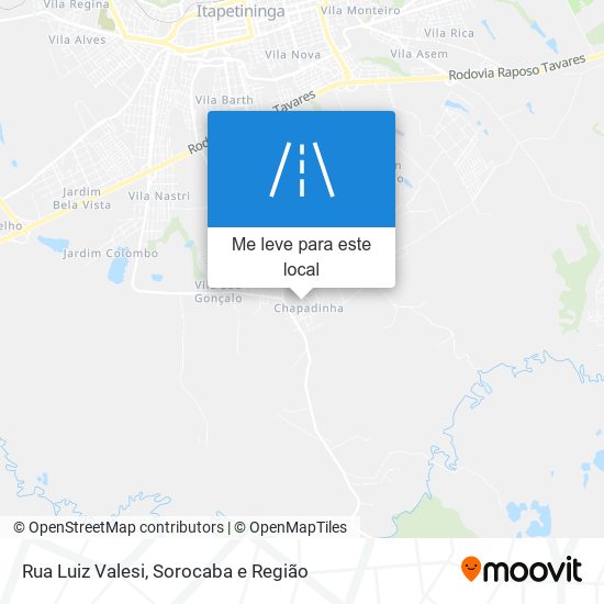 Rua Luiz Valesi mapa