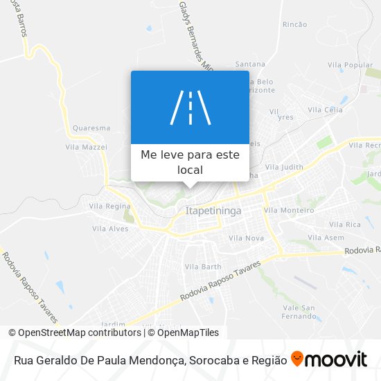 Rua Geraldo De Paula Mendonça mapa