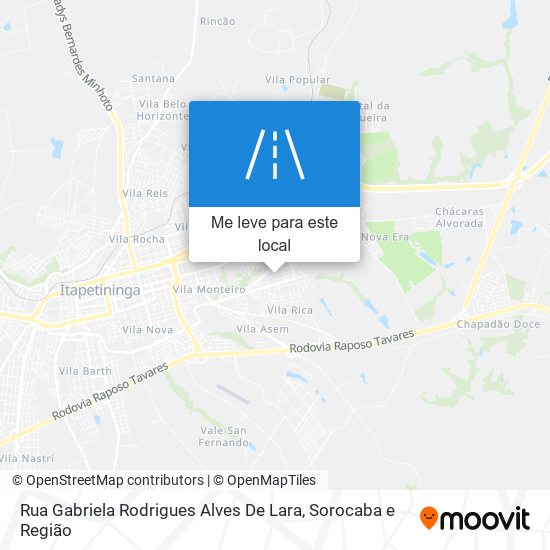 Rua Gabriela Rodrigues Alves De Lara mapa