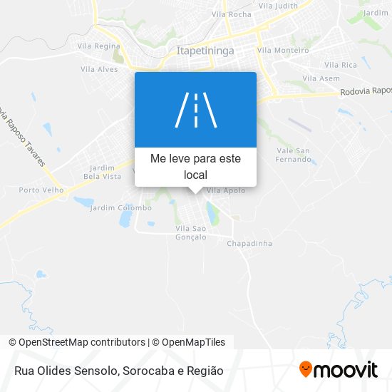 Rua Olides Sensolo mapa