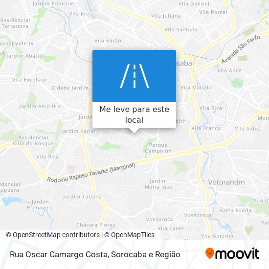 Rua Oscar Camargo Costa mapa