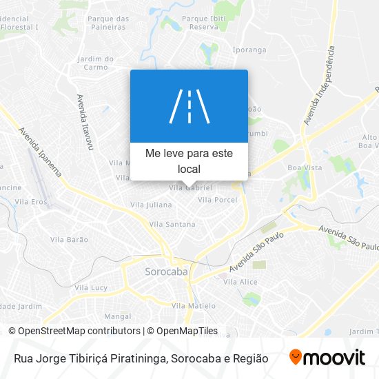 Rua Jorge Tibiriçá Piratininga mapa