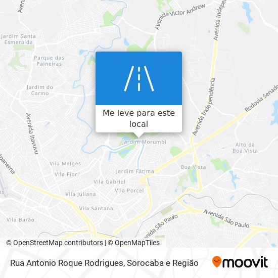 Rua Antonio Roque Rodrigues mapa