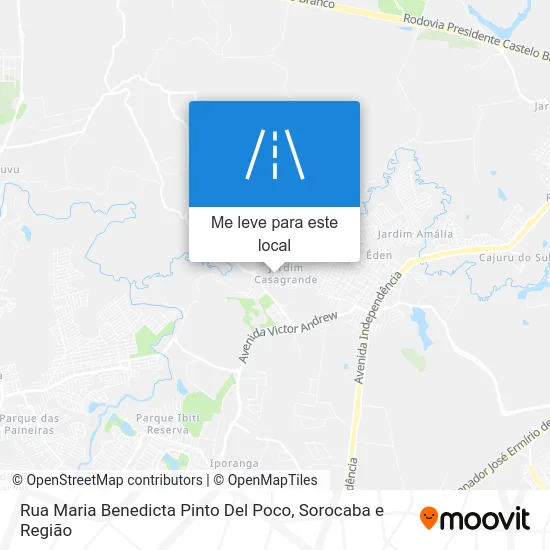 Rua Maria Benedicta Pinto Del Poco mapa