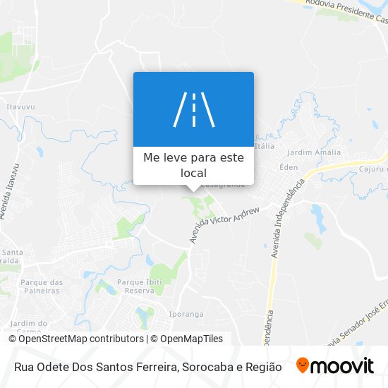 Rua Odete Dos Santos Ferreira mapa