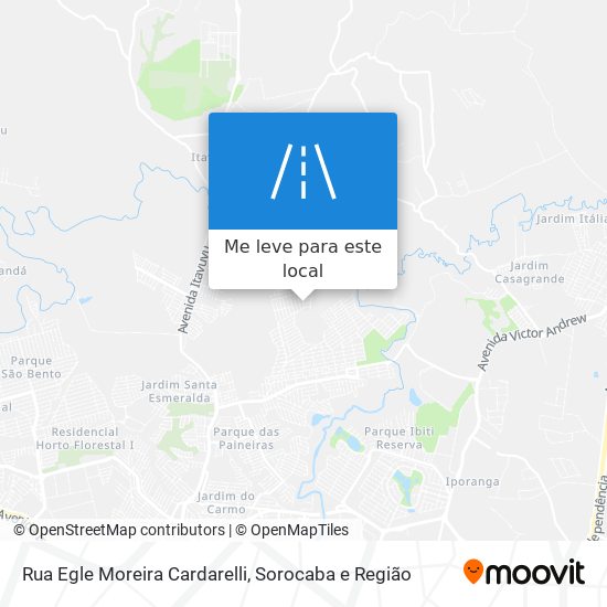 Rua Egle Moreira Cardarelli mapa