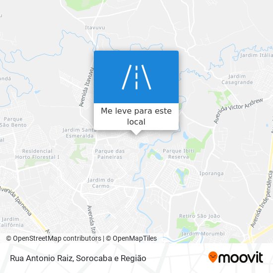 Rua Antonio Raiz mapa