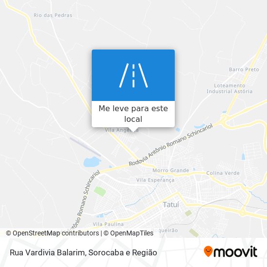 Rua Vardivia Balarim mapa