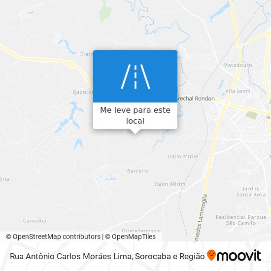 Rua Antônio Carlos Moráes Lima mapa