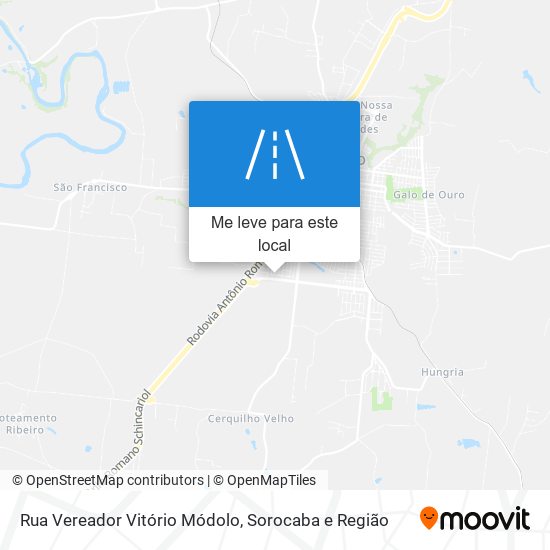 Rua Vereador Vitório Módolo mapa