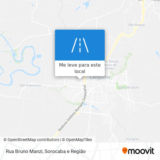 Rua Bruno Manzi mapa