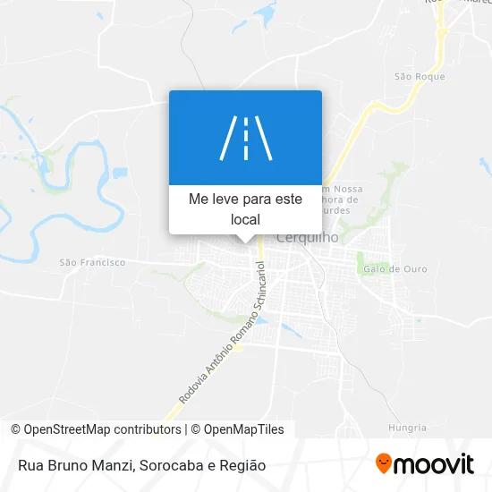 Rua Bruno Manzi mapa