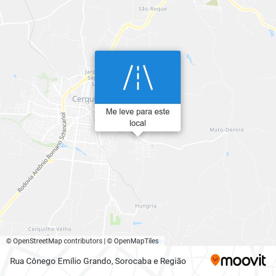 Rua Cônego Emílio Grando mapa