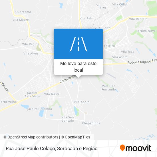 Rua José Paulo Colaço mapa