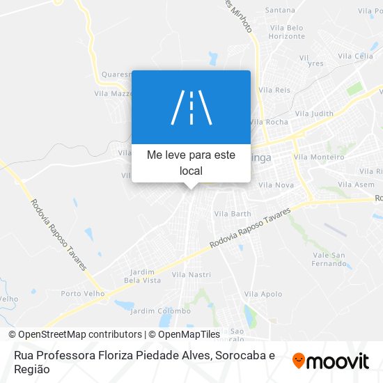 Rua Professora Floriza Piedade Alves mapa