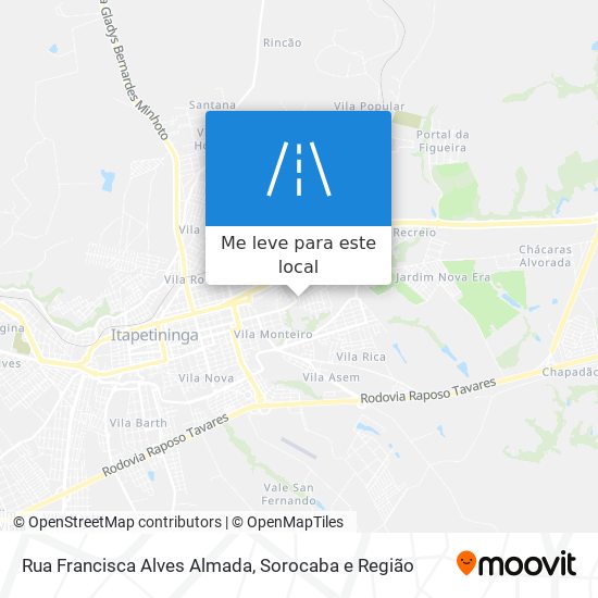 Rua Francisca Alves Almada mapa