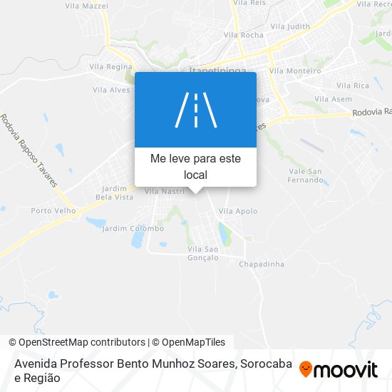 Avenida Professor Bento Munhoz Soares mapa