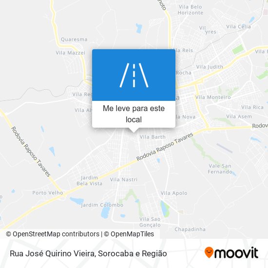 Rua José Quirino Vieira mapa