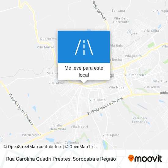 Rua Carolina Quadri Prestes mapa