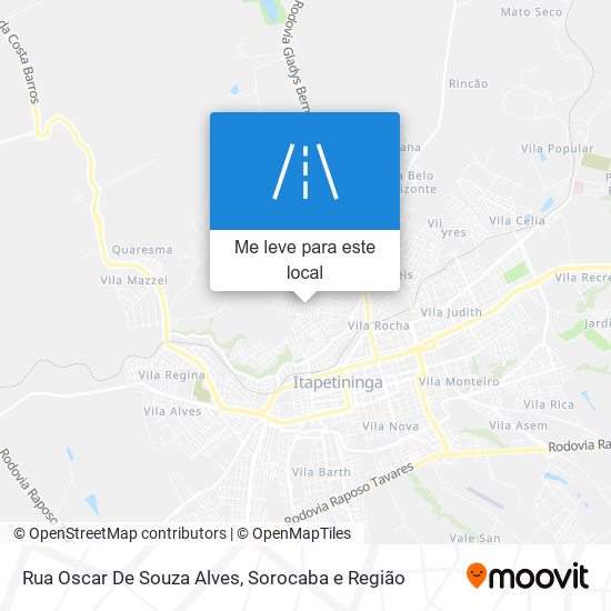 Rua Oscar De Souza Alves mapa