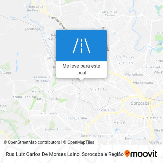 Rua Luiz Carlos De Moraes Laino mapa