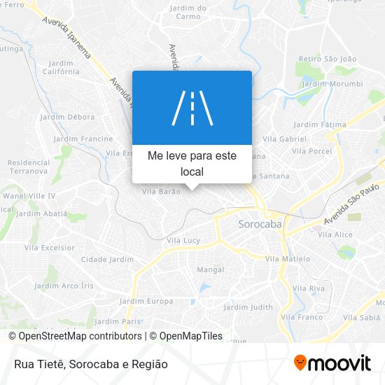 Rua Tietê mapa