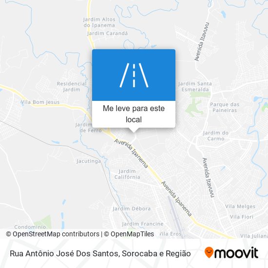 Rua Antônio José Dos Santos mapa