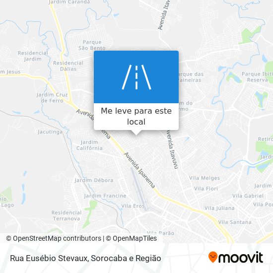 Rua Eusébio Stevaux mapa