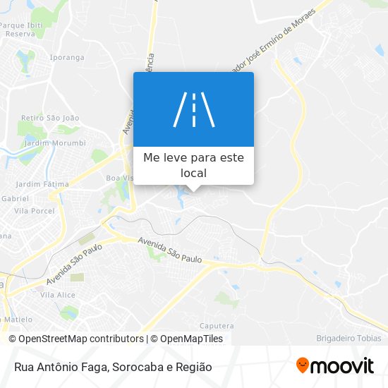 Rua Antônio Faga mapa