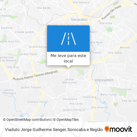 Viaduto Jorge Guilherme Senger mapa