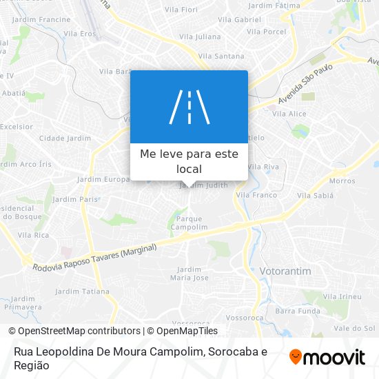 Rua Leopoldina De Moura Campolim mapa